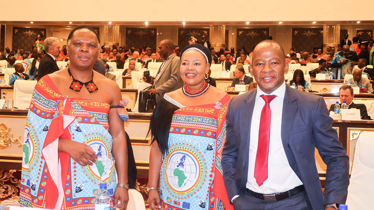 Minister for Foreign Affairs and International Cooperation Pholile Shakantu with Minister for Natural Resources and Energy Prince Lonkhokhela and Attorney General Chief Sifiso ‘Mashampu’ Khumalo. (Pics: Ntombi Mhlongo)